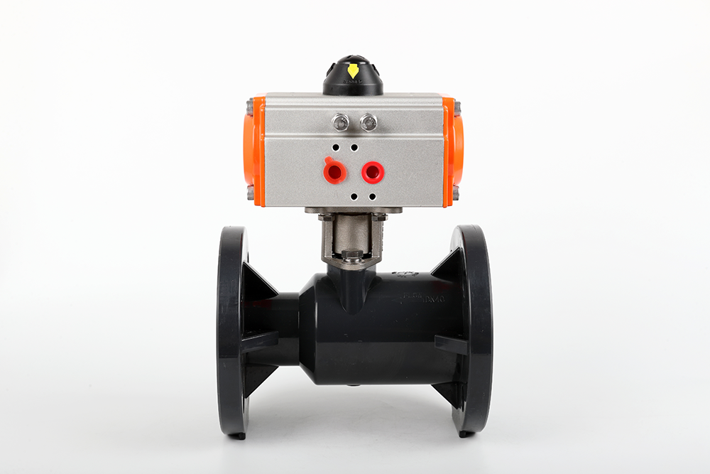 英山气动法兰一体球阀